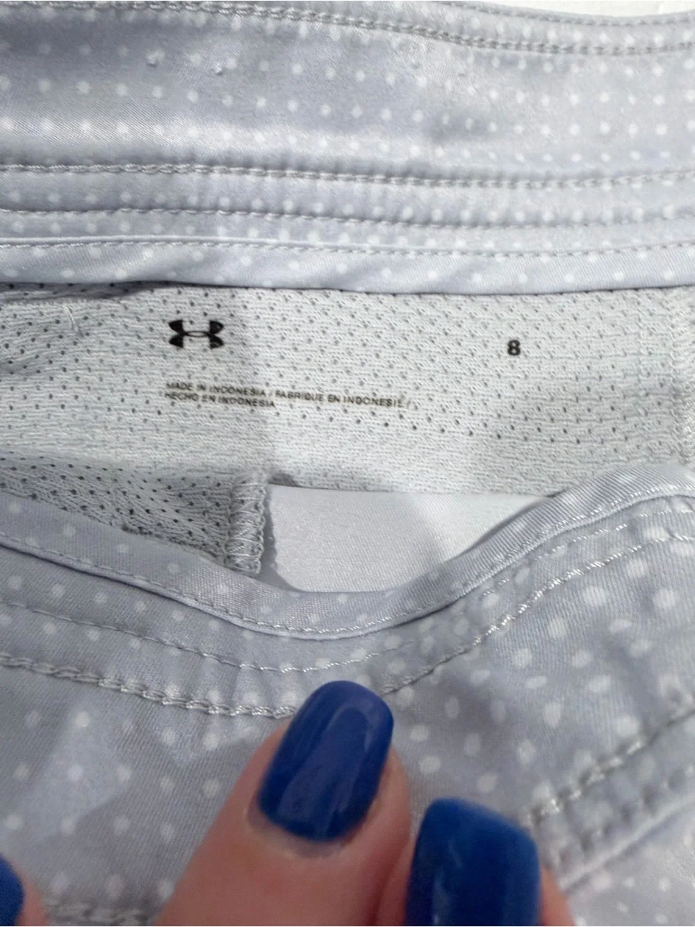 Under Armour Light Blue Polka Dot Athletic Shorts